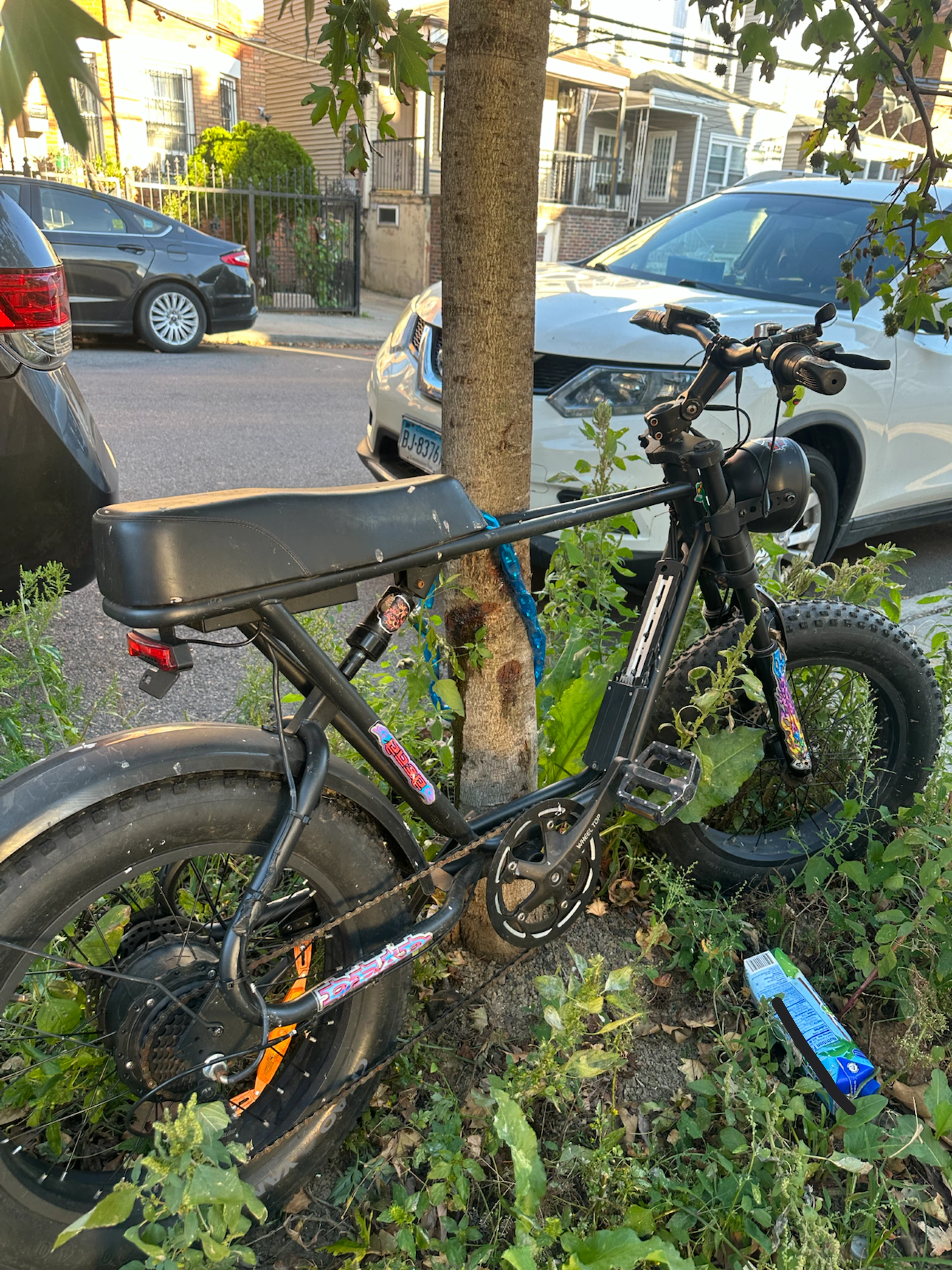 Black Electric Fat Tire Bike