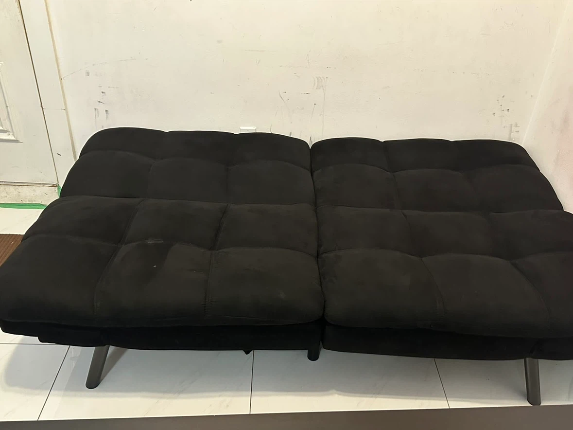 Black Convertible Sofa Bed - photo 3