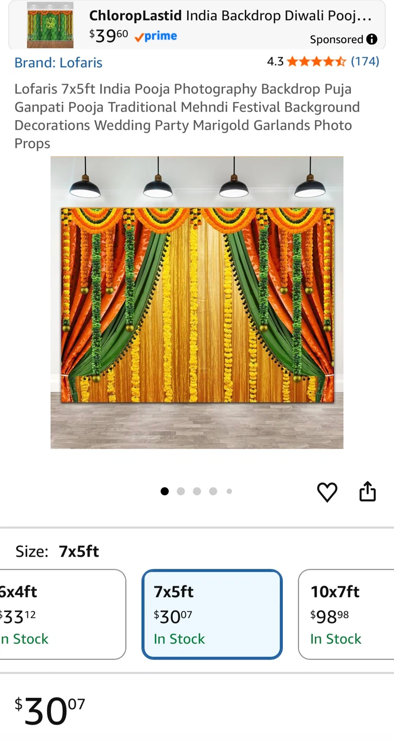 Lofaris Indian Pooja Photography Backdrop - photo 2