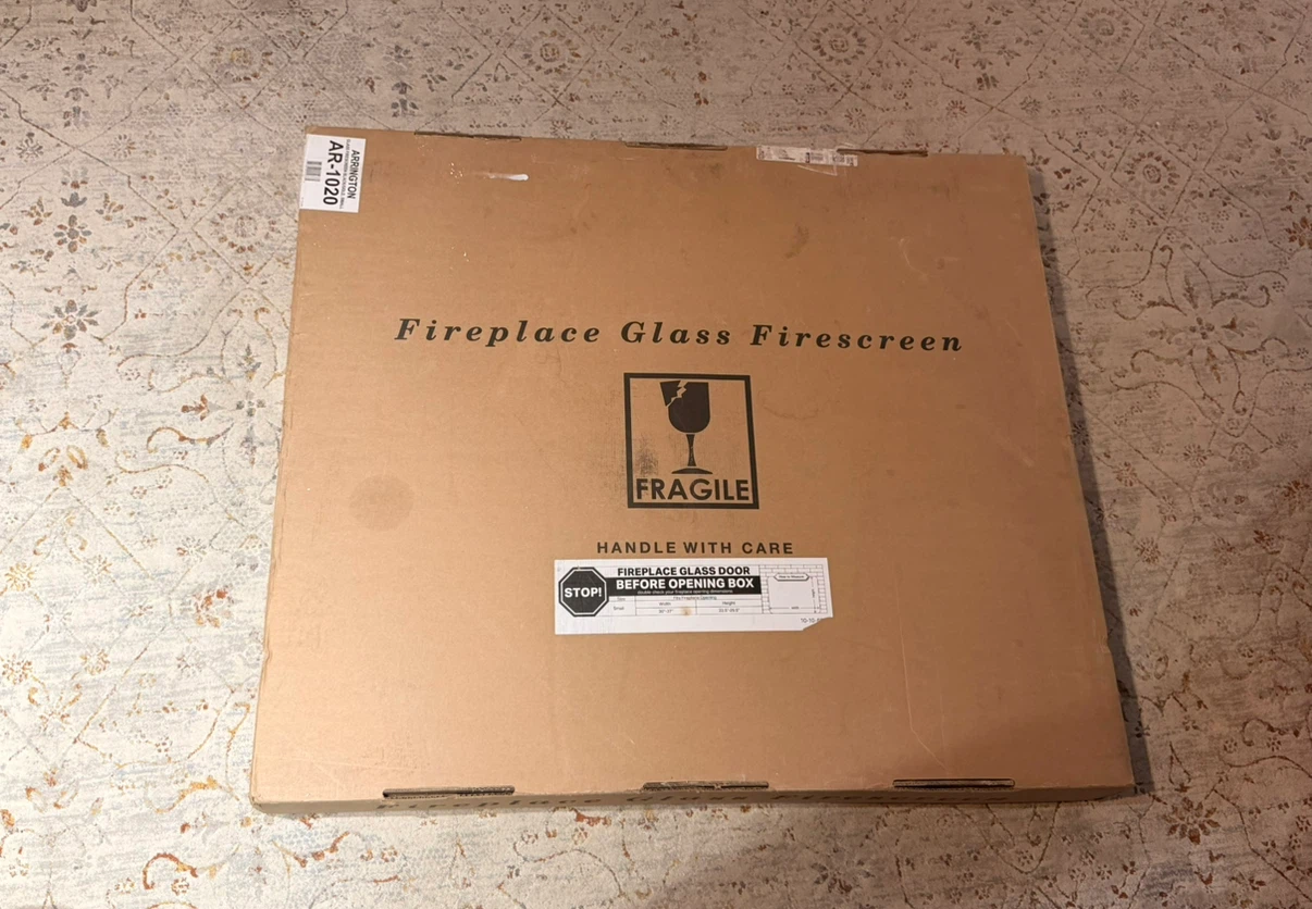 Arrington Fireplace Glass Door, Black, Small - photo 2