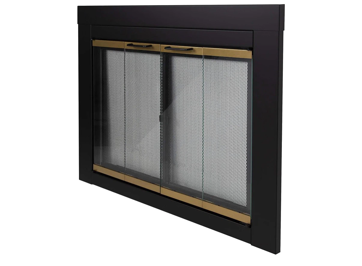 Arrington Fireplace Glass Door, Black, Small - photo 4