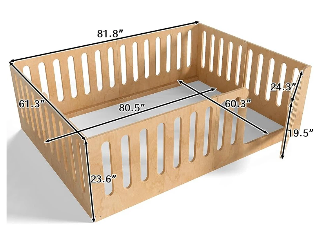 Queen Wooden Montessori Low Floor Bed Frame - photo 3