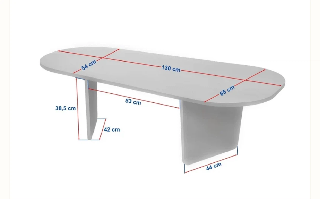 Modern Oval Wooden Coffee Table - photo 4