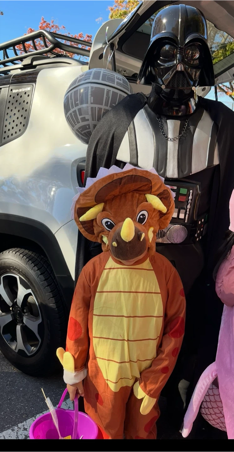 Kids costume. PJ mask- Russel- Triceratops
