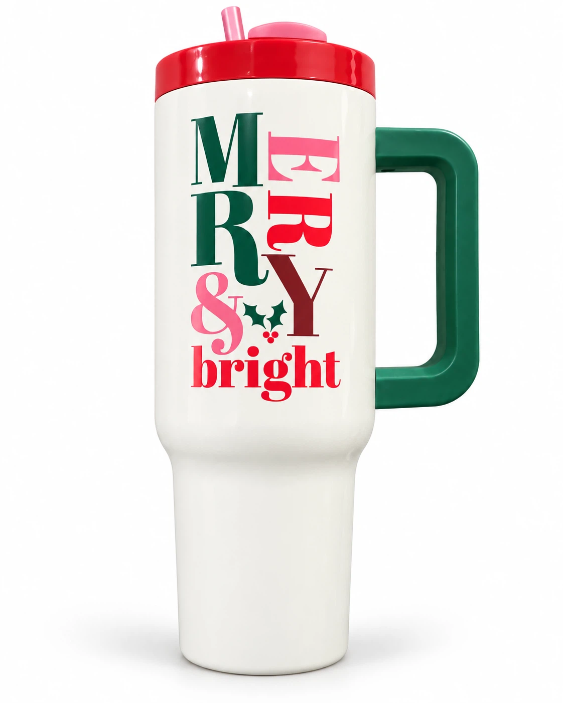 NEW Sleigh Bell Bistro 40oz Merry & Bright Tumbler