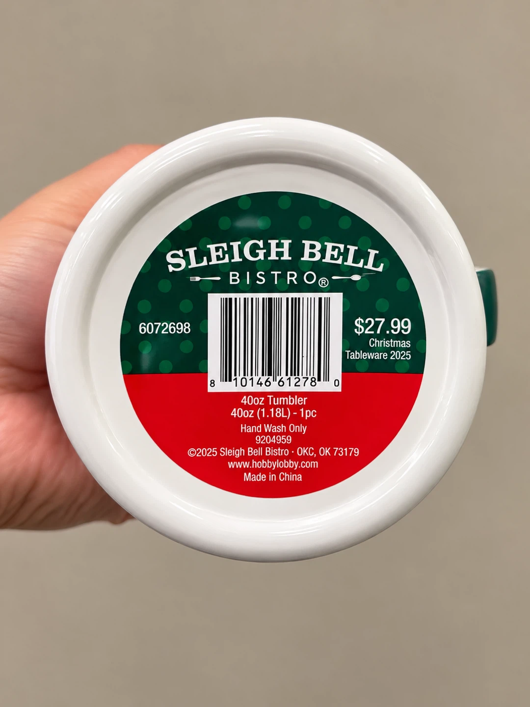 NEW Sleigh Bell Bistro 40oz Merry & Bright Tumbler - photo 3