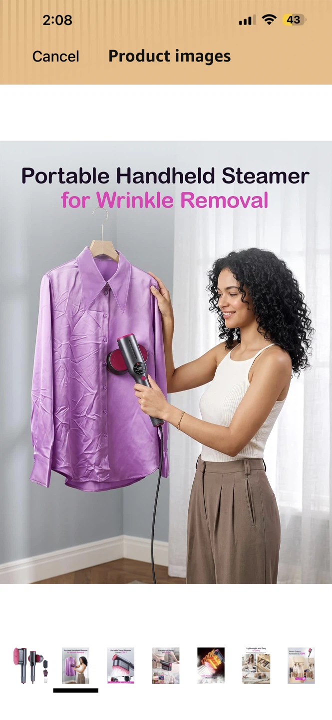 Dr.flash 2-in-1 Portable Travel Steamer and Iron - photo 2