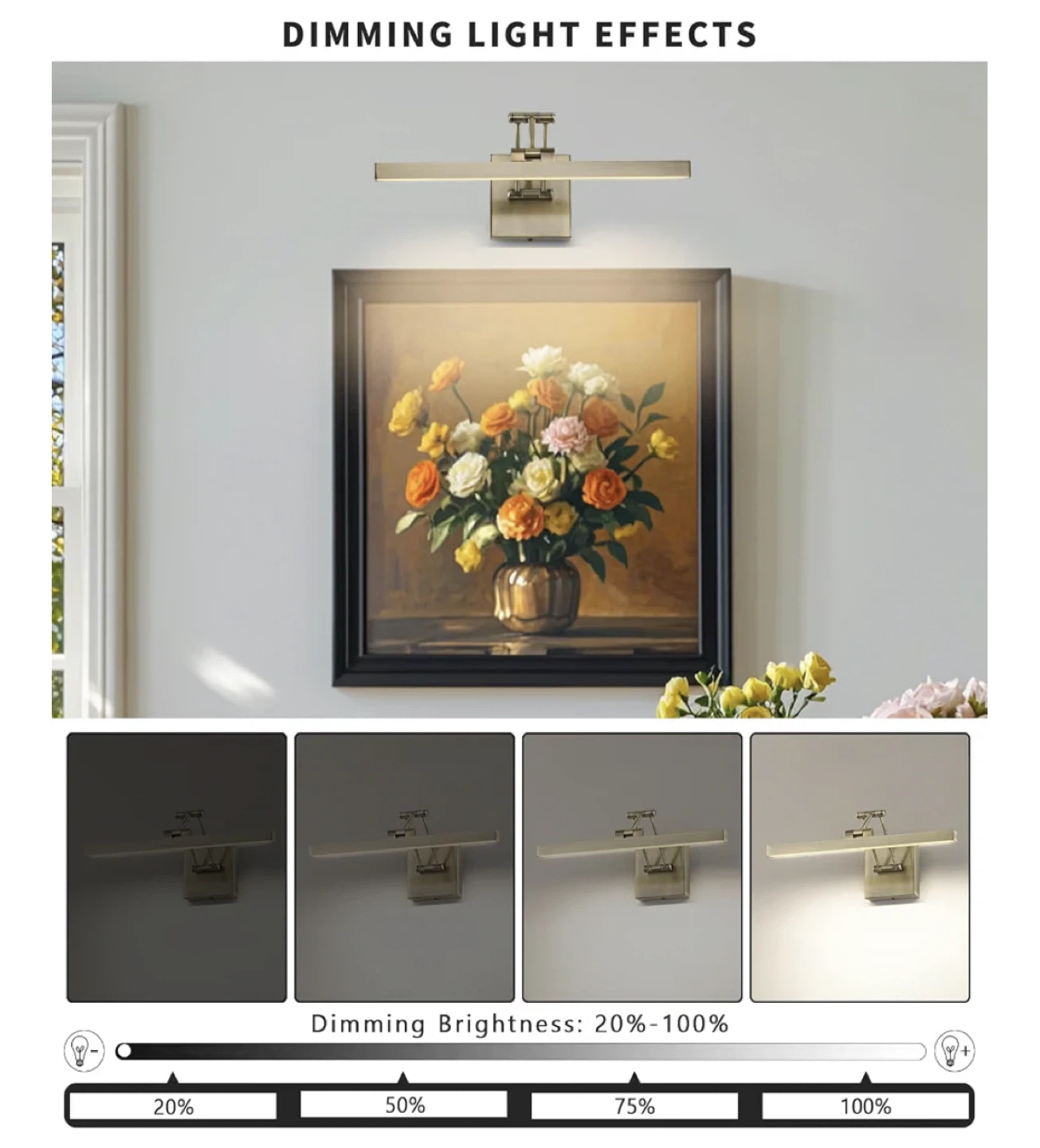 Adjustable Brass Picture Light - photo 4
