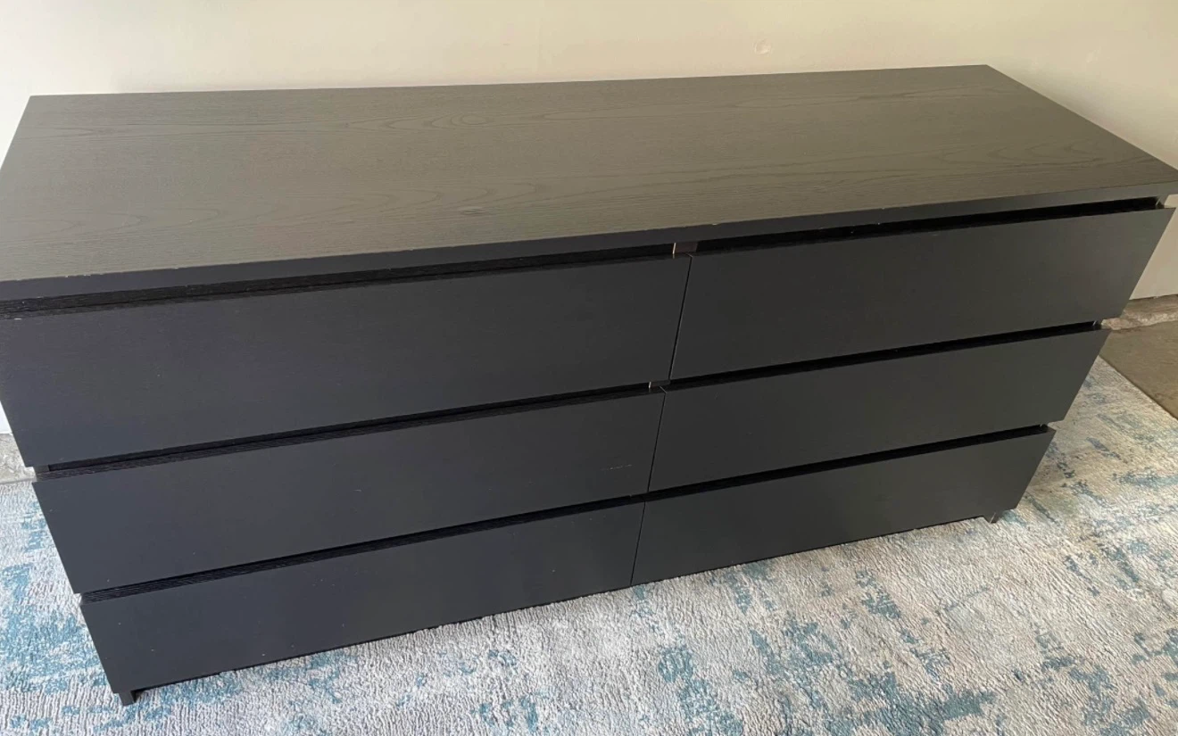 IKEA Malm 6-Drawer Dresser Black - photo 2