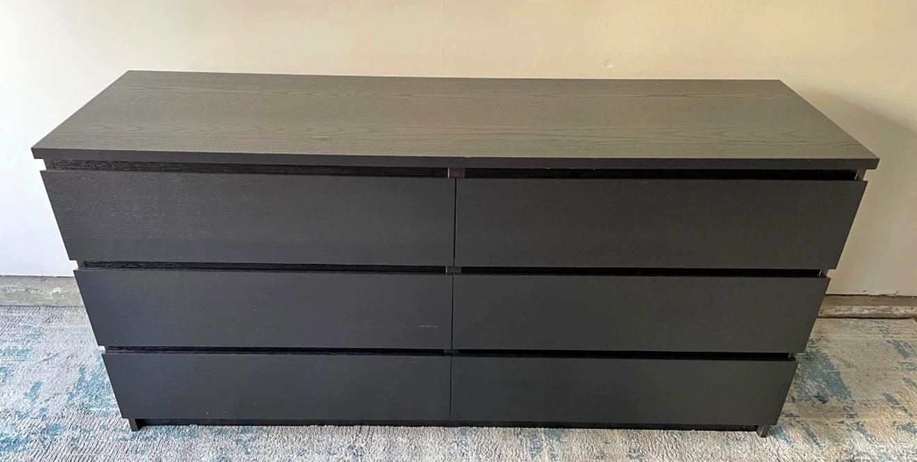 IKEA Malm 6-Drawer Dresser Black - photo 3