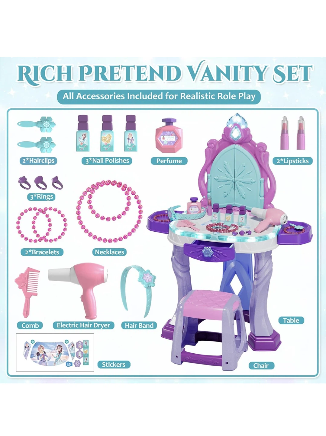 Kids Magical Pretend Play Vanity Set - photo 4
