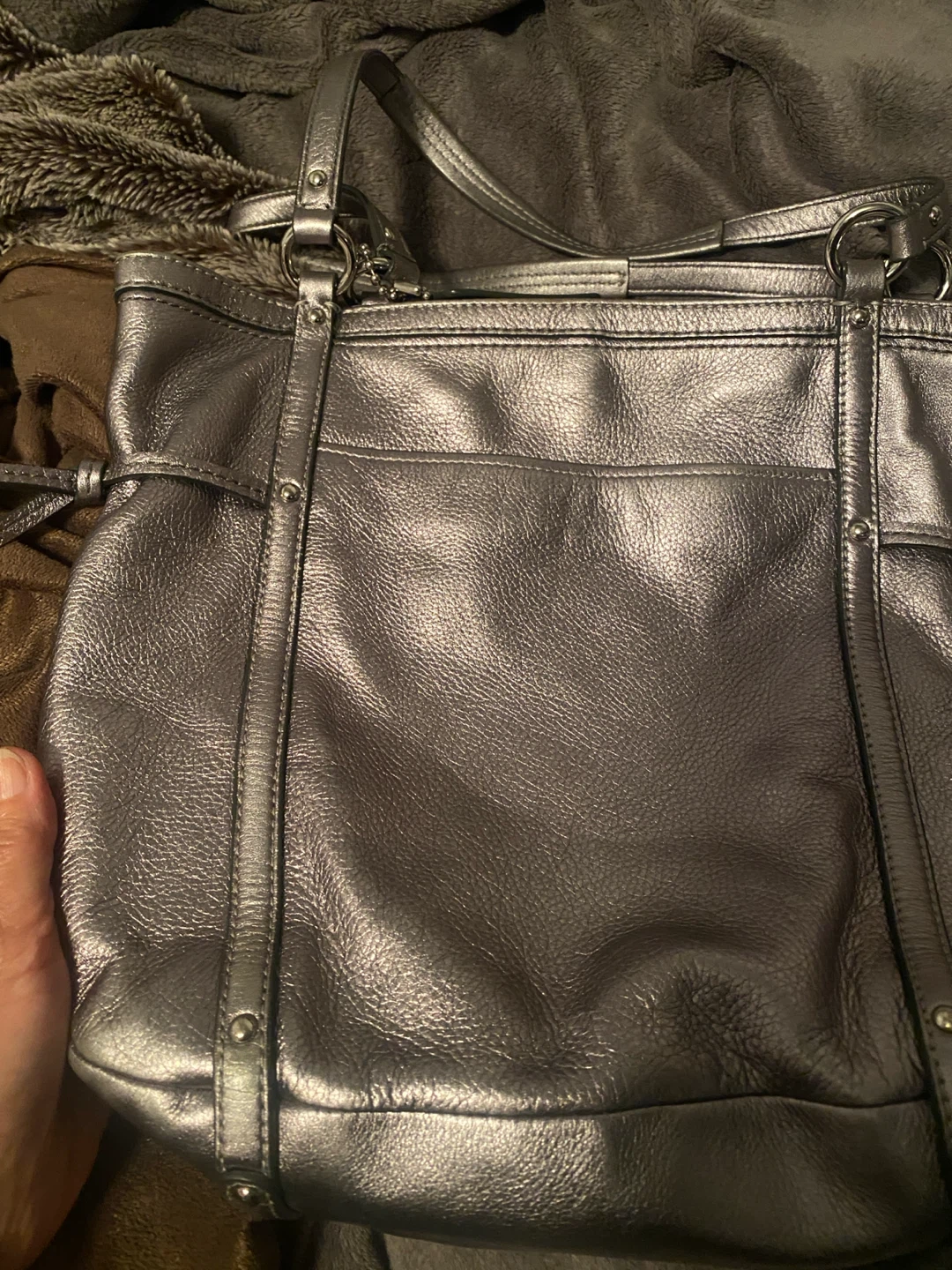 Coach Metallic Leather Handbag - photo 5