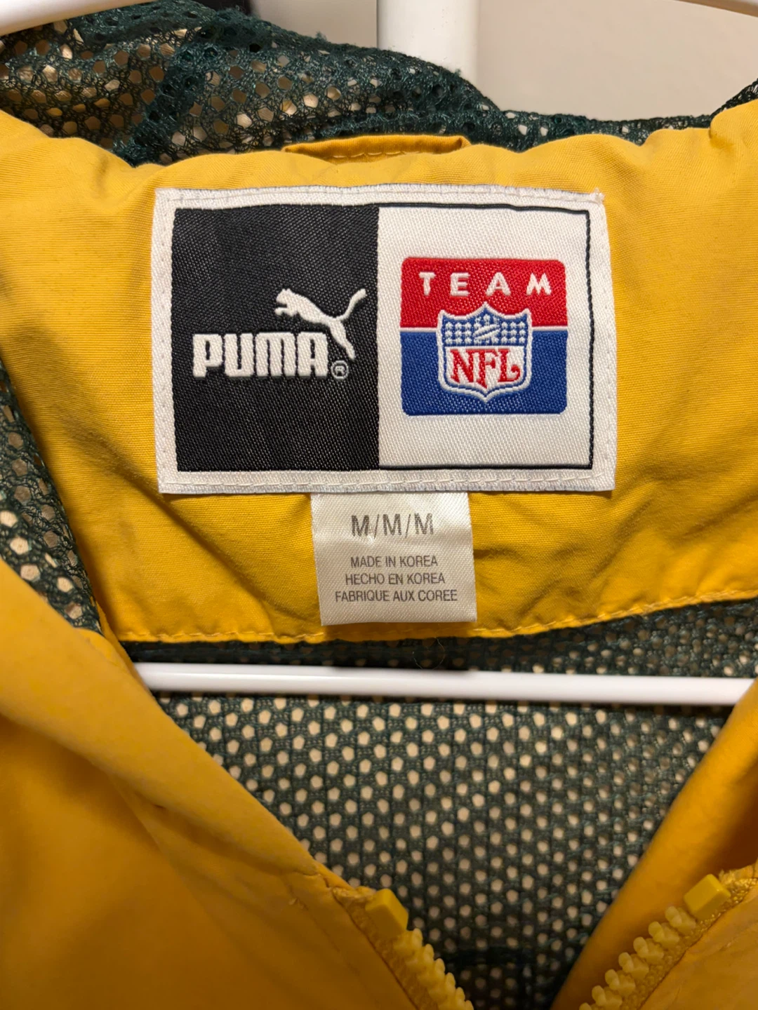 Puma Green Bay Packers NFL Windbreaker Jacket M - photo 3