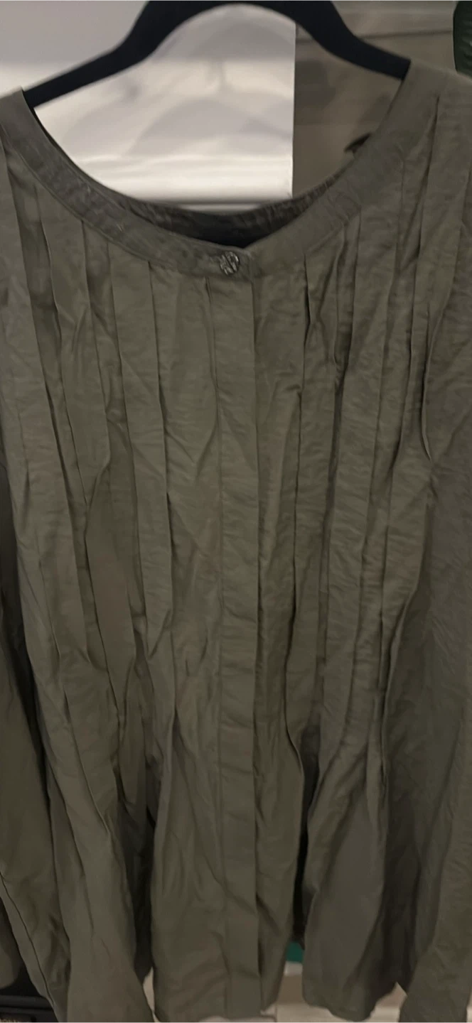 Penn Olive Green Long Sleeve Blouse - photo 4