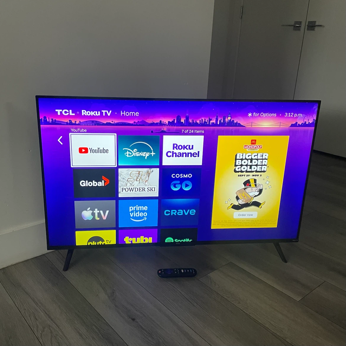 4K TCL 43” Smart TV