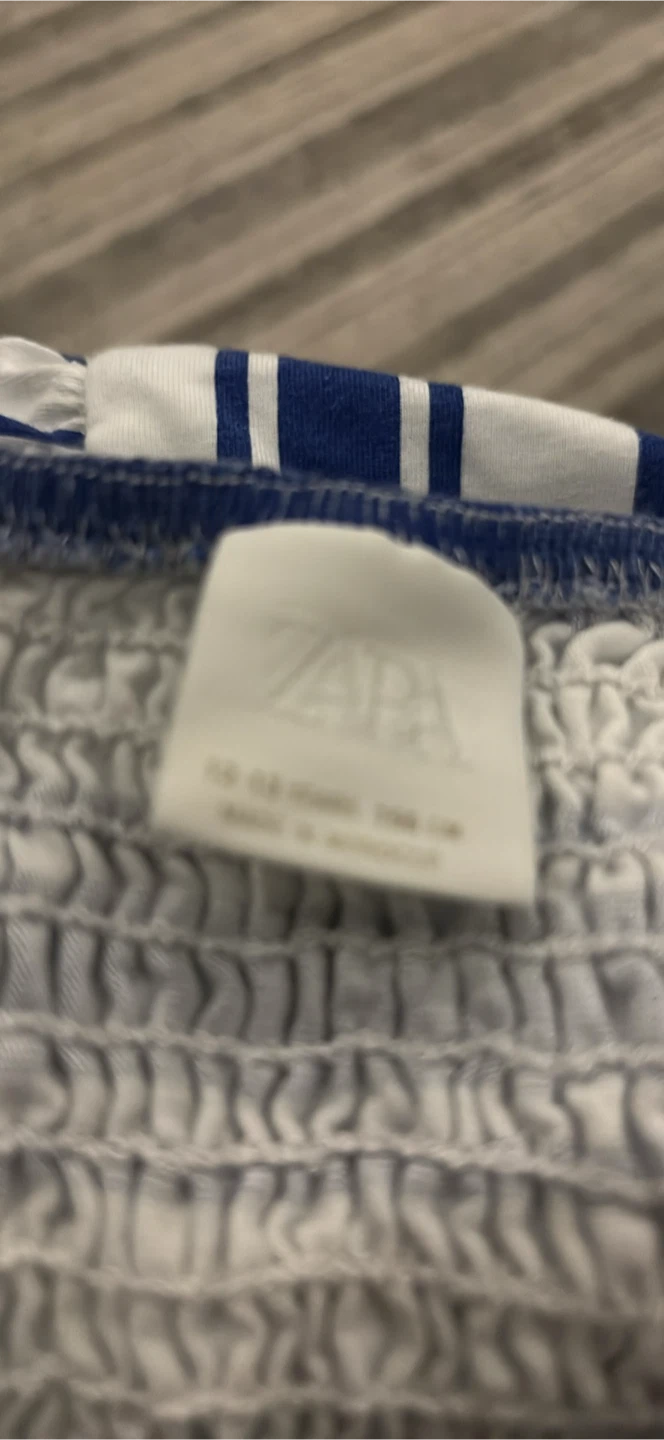 Zara Girls Blue and White Striped Dress - photo 4