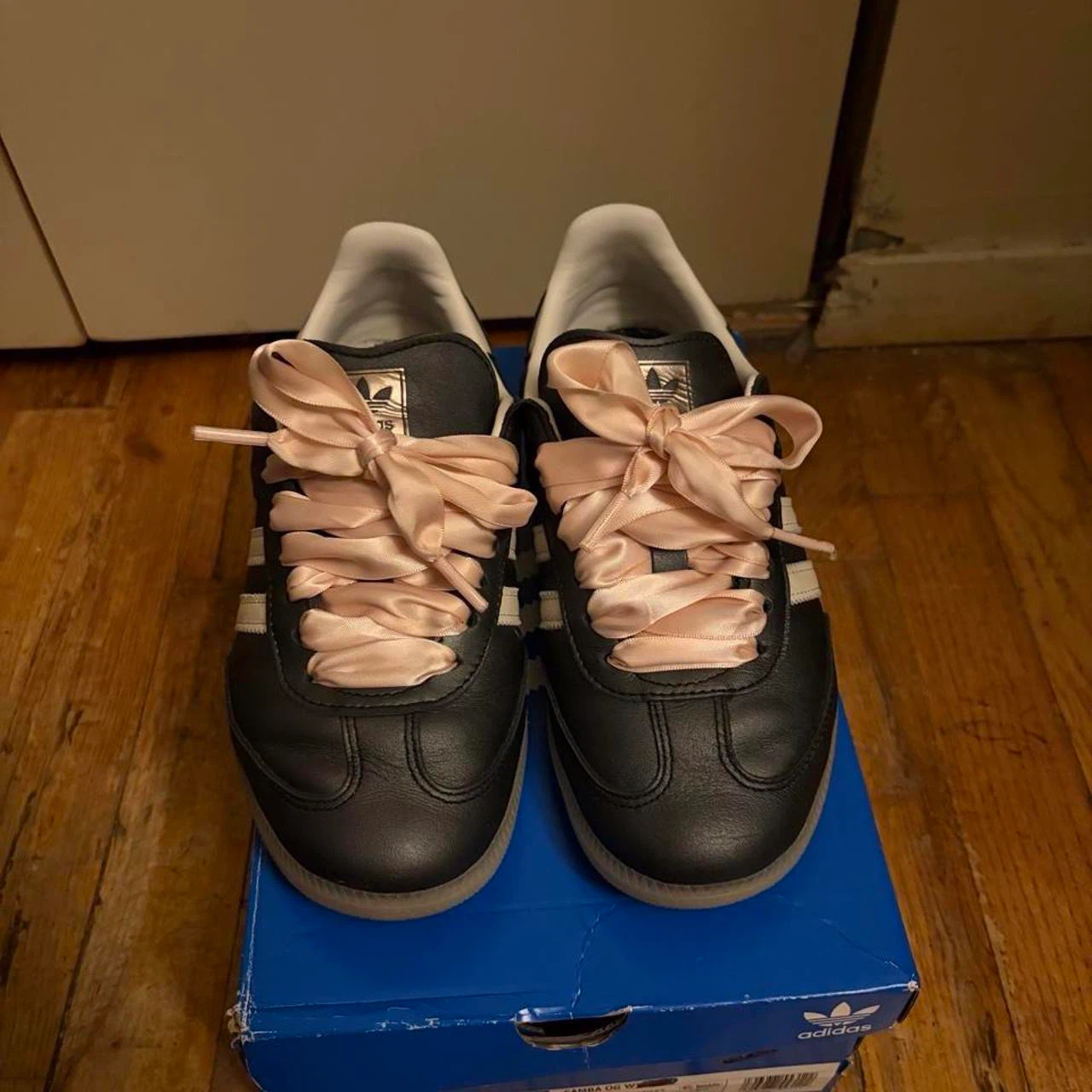 Adidas ribbon sambas