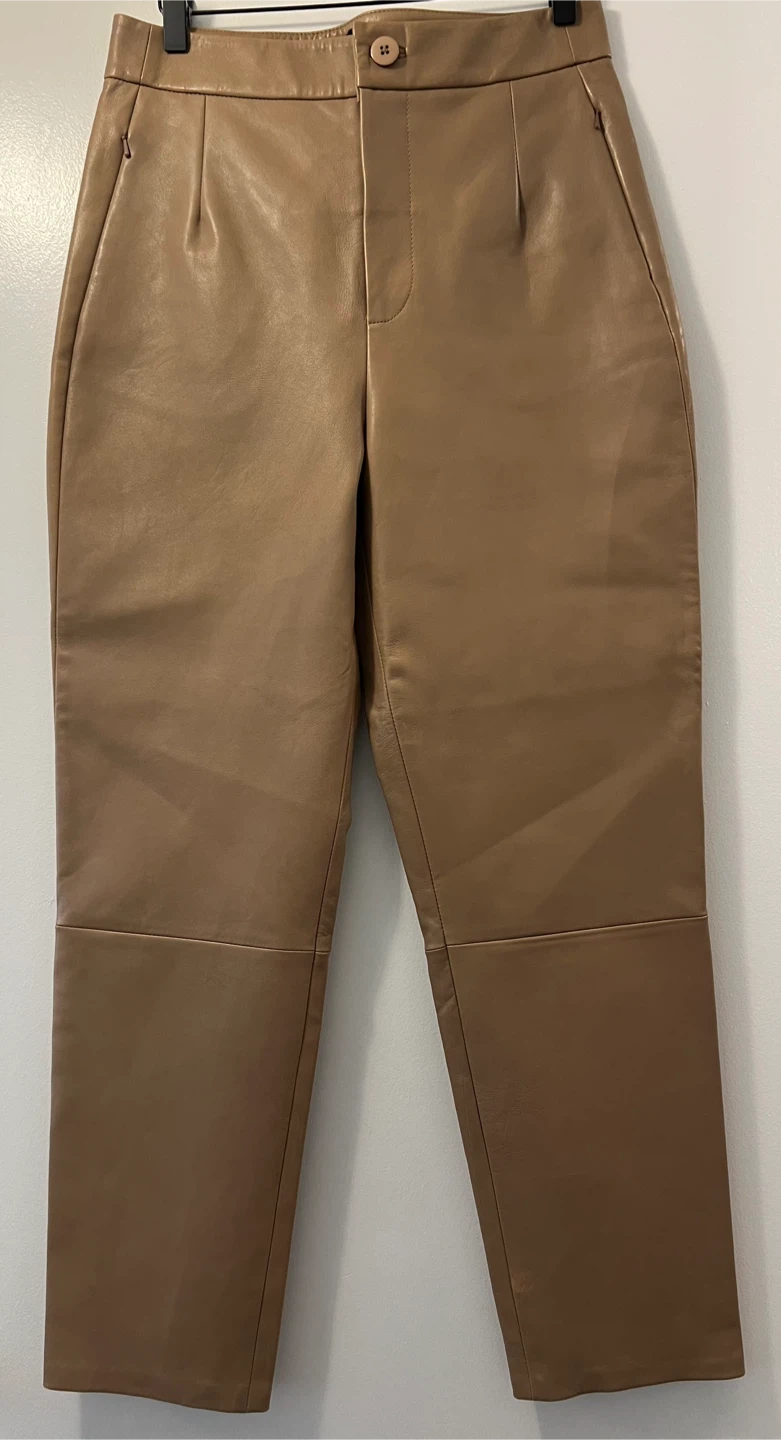 LAMARQUE NWOT Camel (Tan) Leather Pants