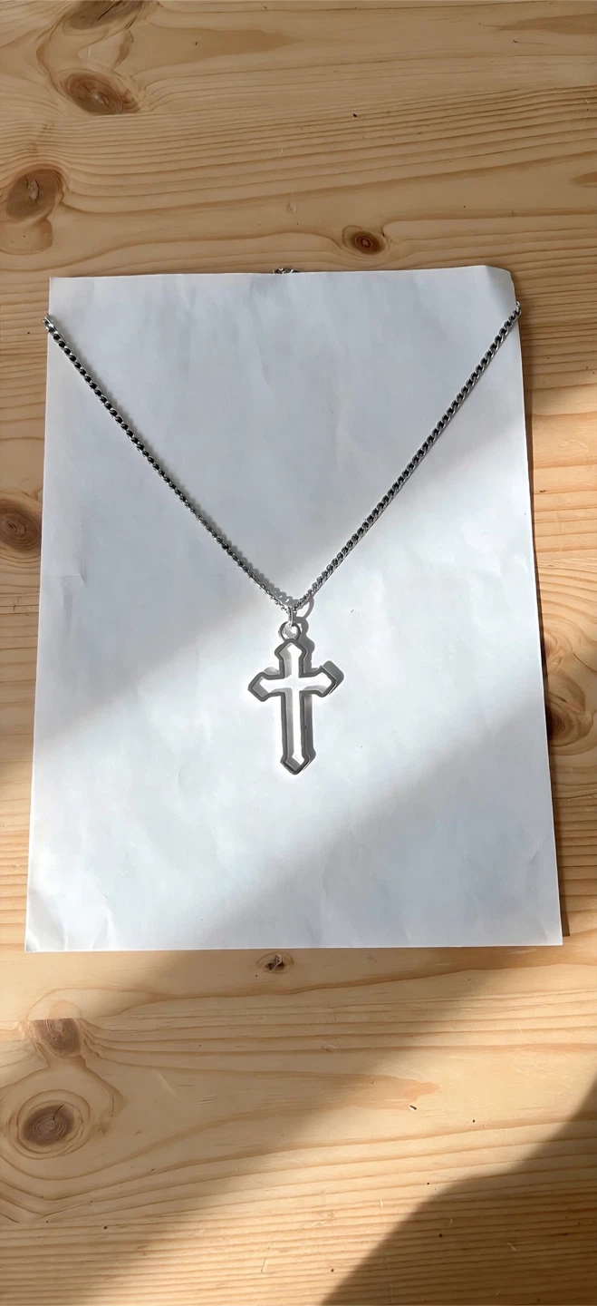 New Silver-Tone Cross Necklaces