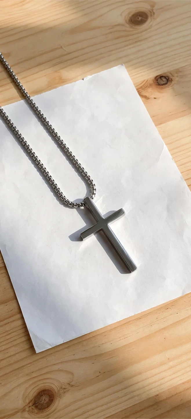 New Silver-Tone Cross Necklaces - photo 3