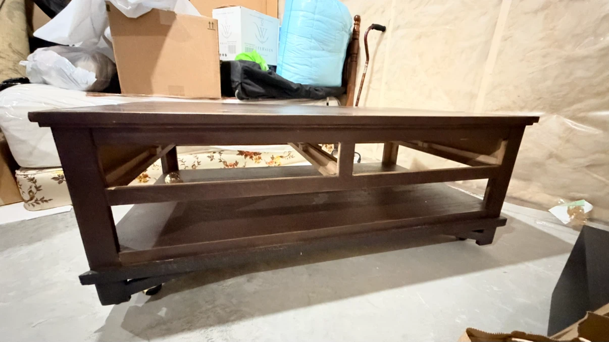 Dark Wood Coffee Table - photo 2