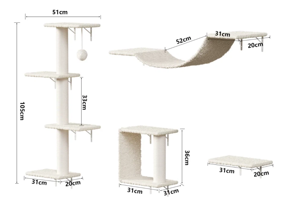 NEW Wall-Mounted Cat Activity Set - photo 2