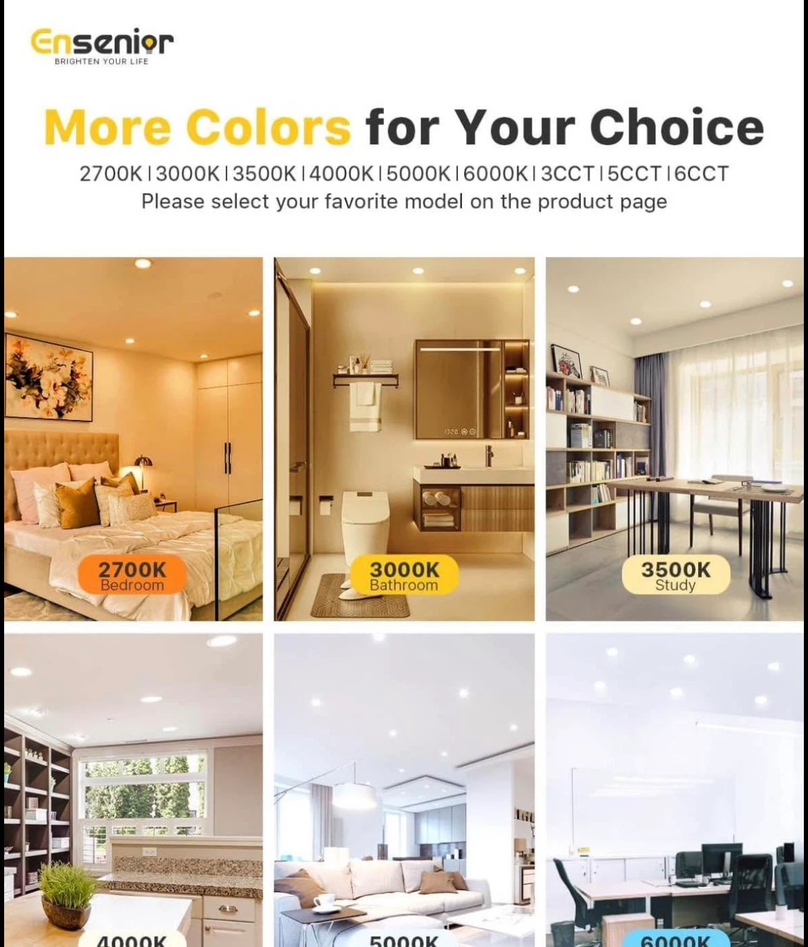 Ensenior 5CCT LED Recessed Lighting - photo 4