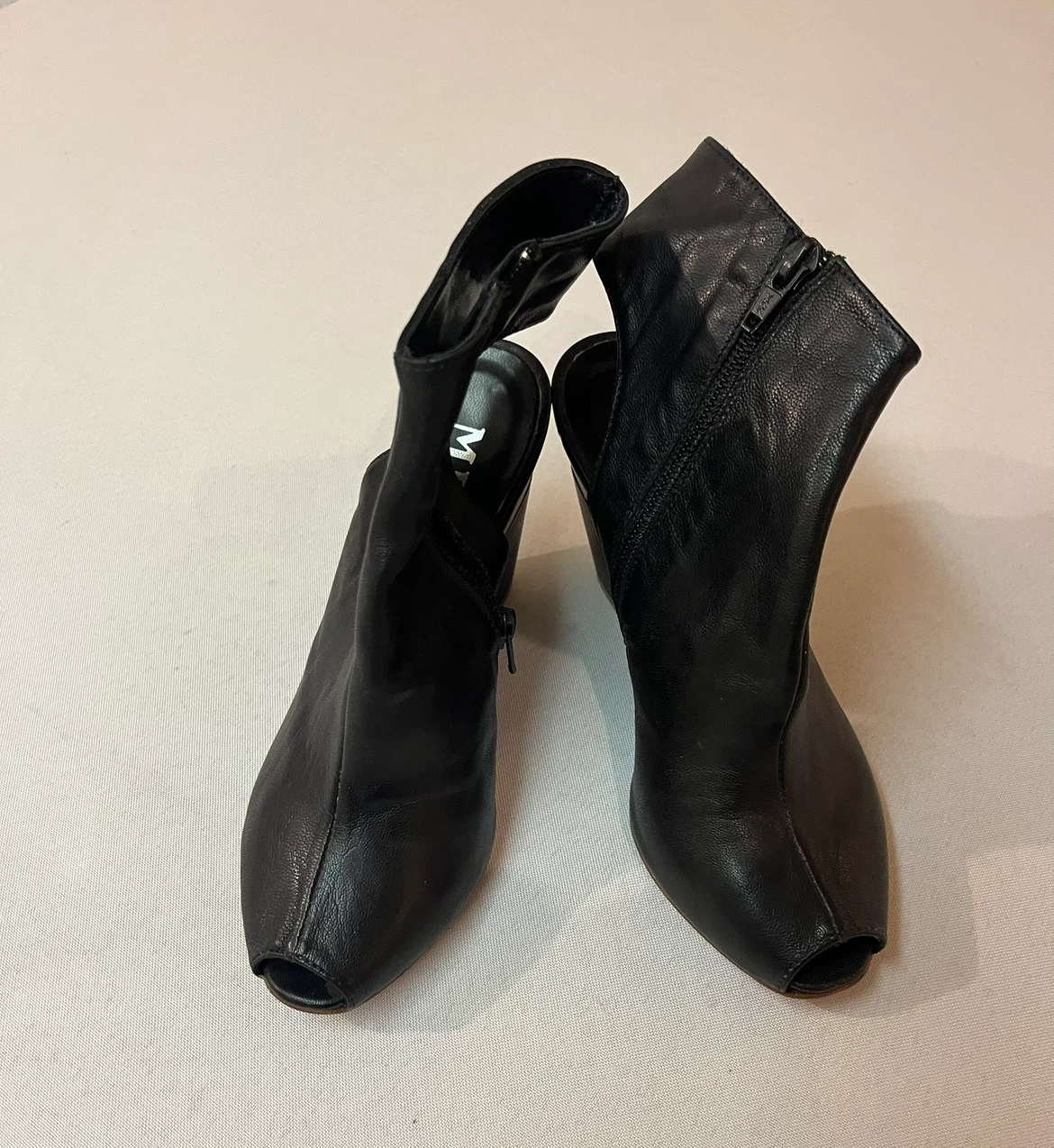 5.5 - Ladies Sexy Black Leather Boots for Fall