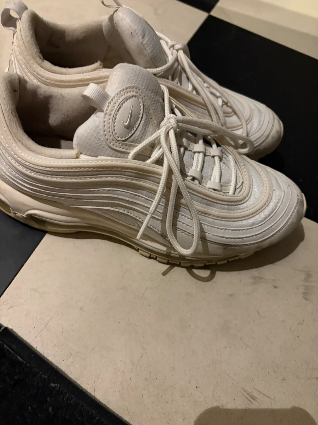 Nike Air Max 97 White Sneakers Size 7Y