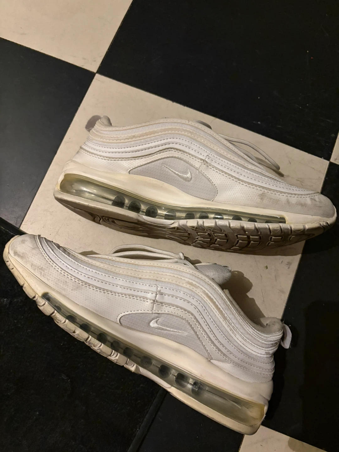 Nike Air Max 97 White Sneakers Size 7Y - photo 4