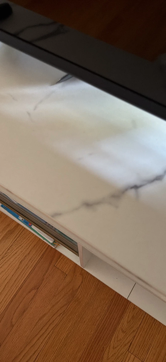 White Marble Effect TV Stand - photo 5