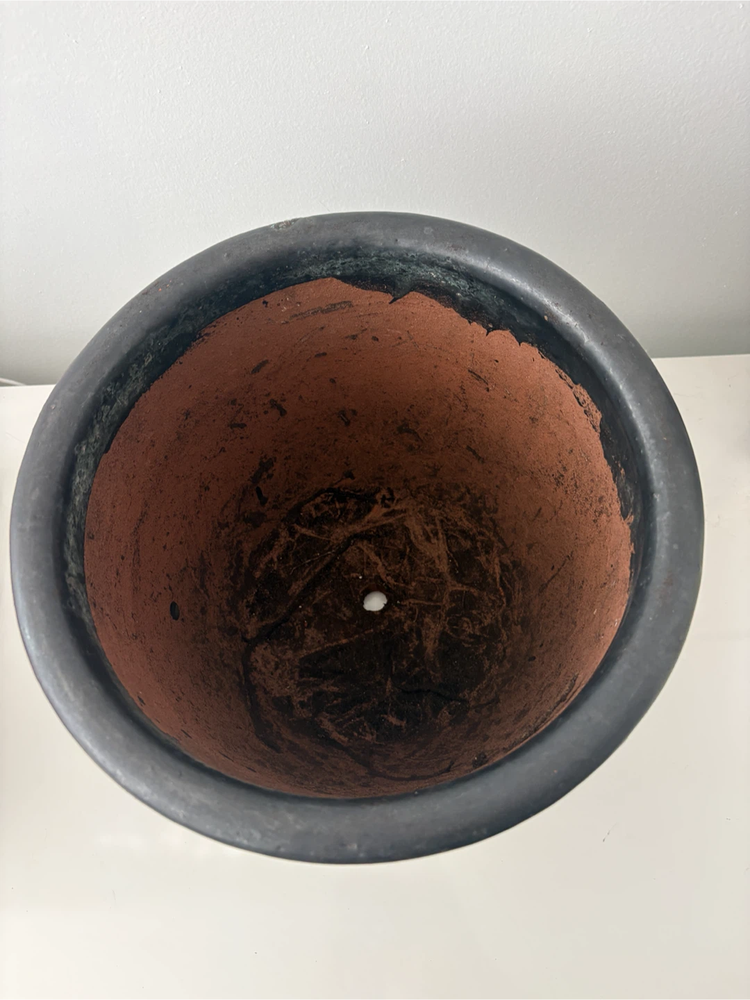 Black Glazed Ceramic Plant Pot - photo 2