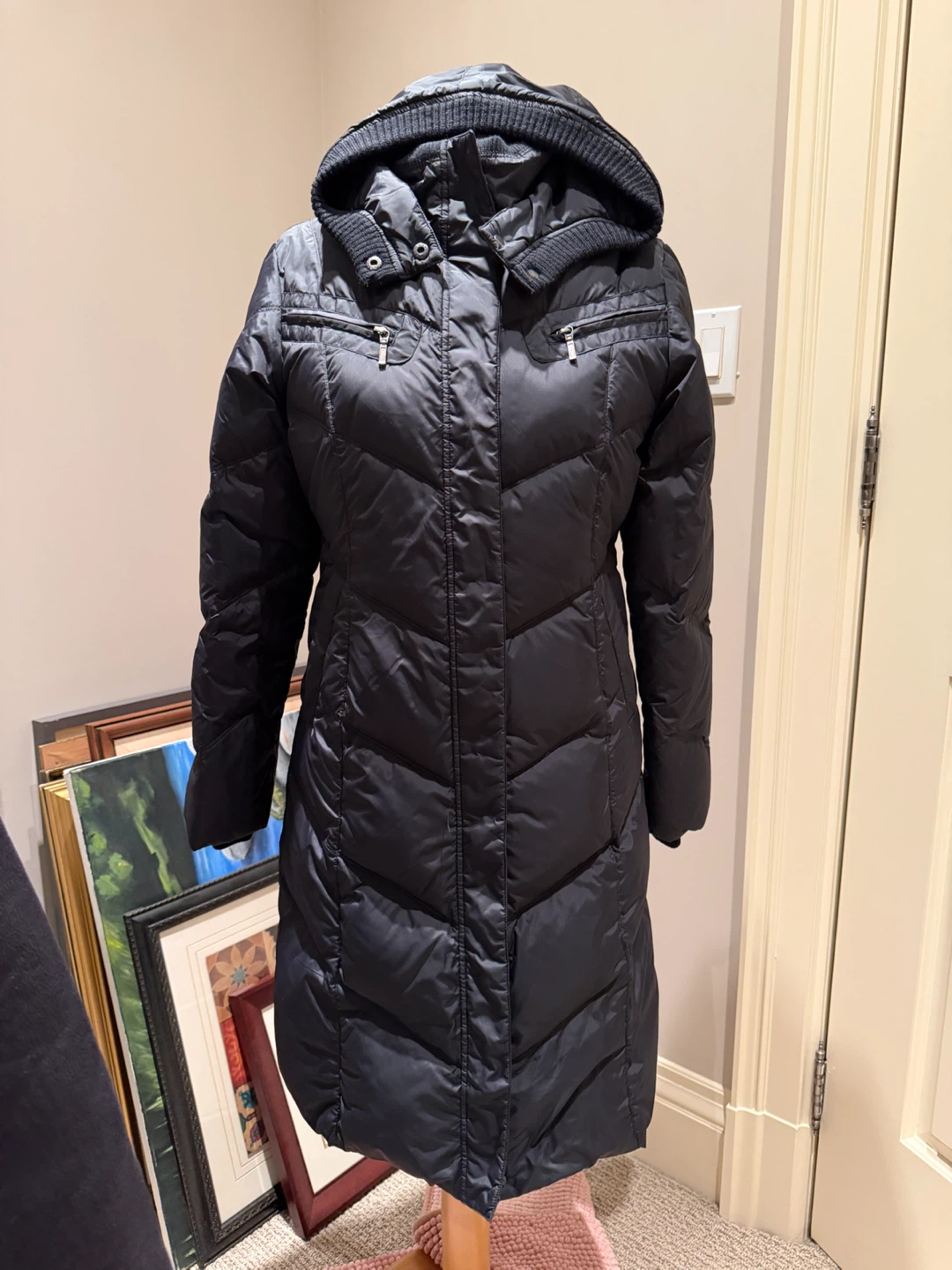 Black Long Puffer Coat