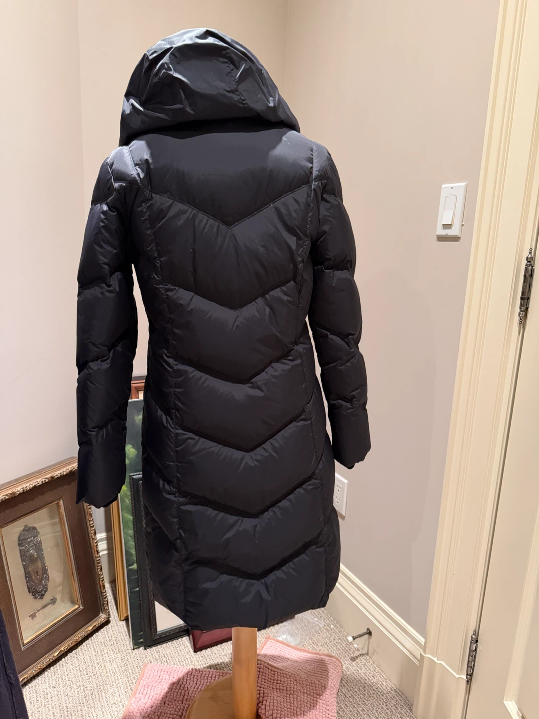 Black Long Puffer Coat - photo 4