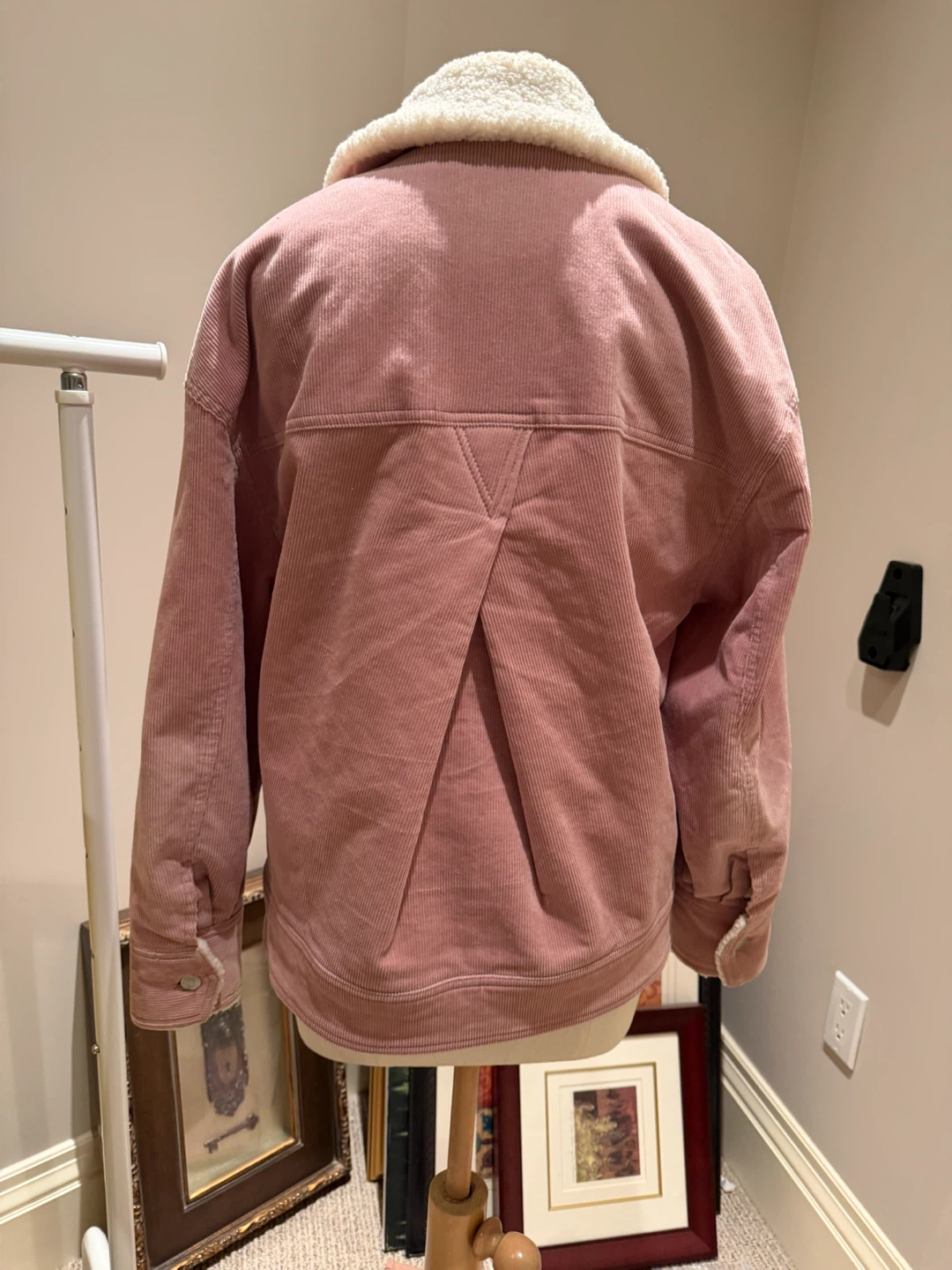 ONLY Pink Corduroy Sherpa Lined Jacket - photo 3