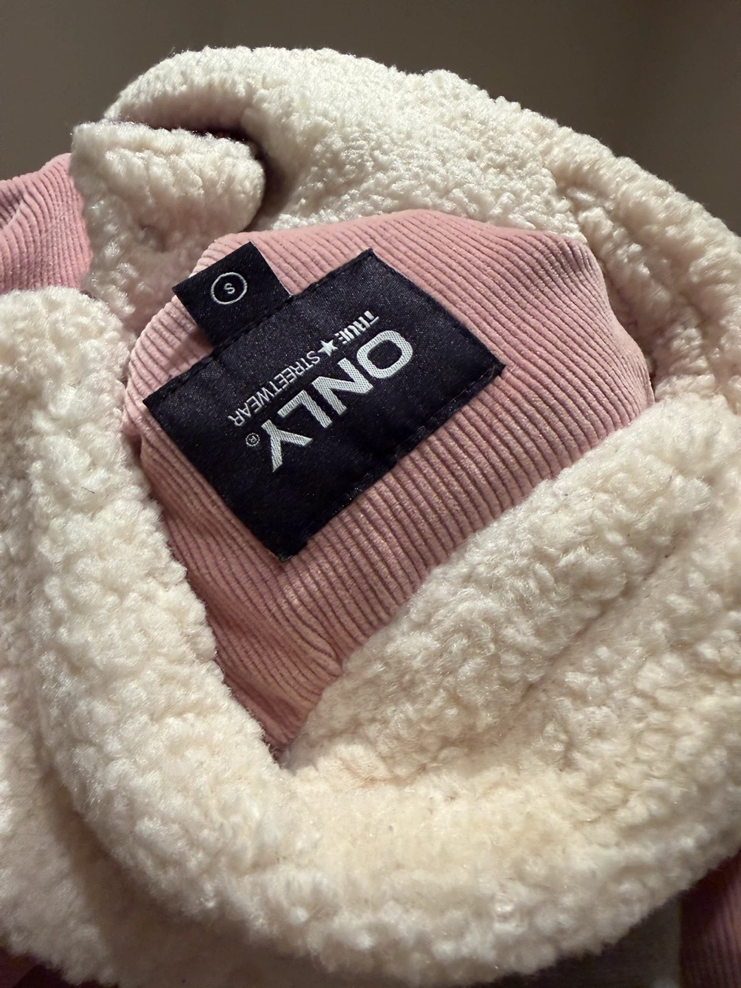 ONLY Pink Corduroy Sherpa Lined Jacket - photo 4