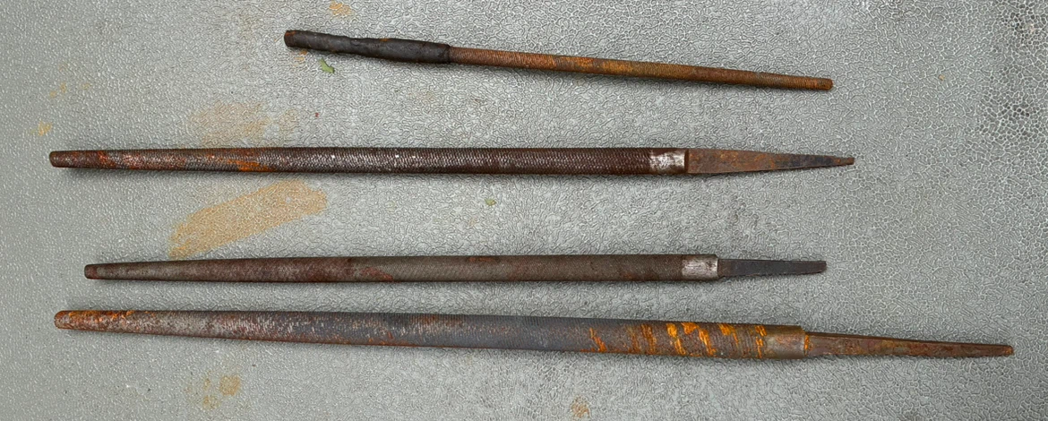 Vintage Round Metal Files Rat Tail Hand Tools Machinist Workshop