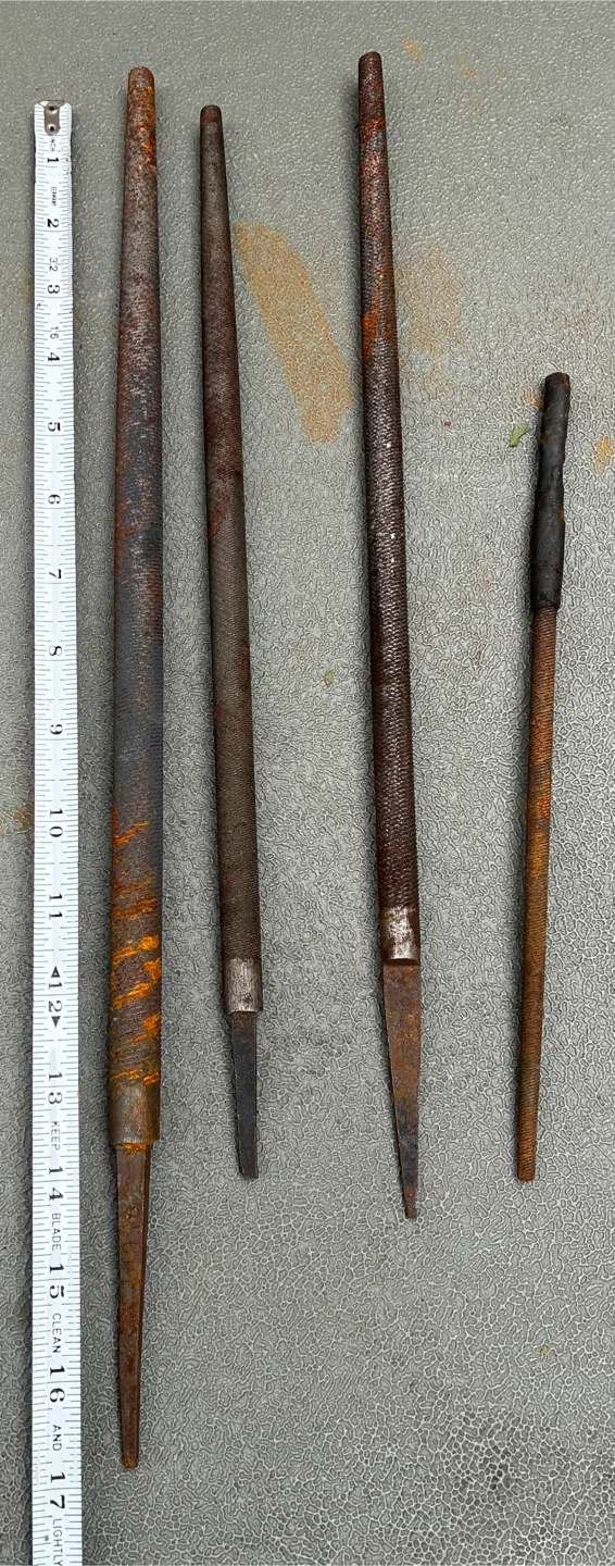 Vintage Round Metal Files Rat Tail Hand Tools Machinist Workshop - photo 3