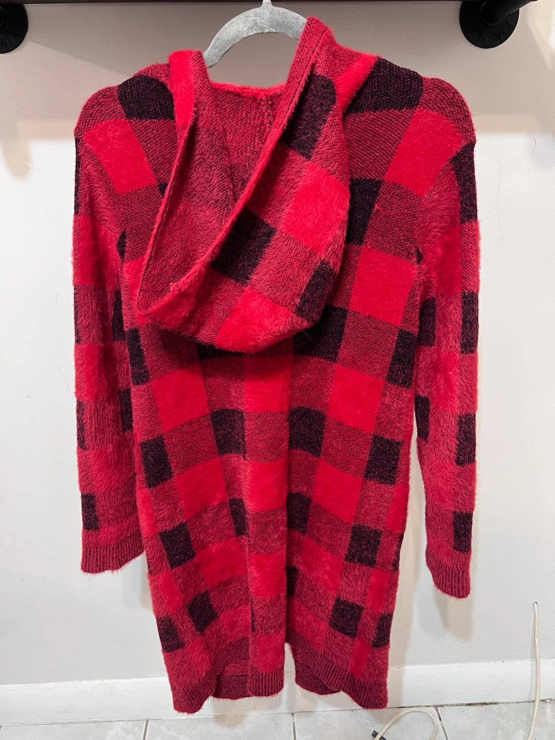 Roots Kids Buffalo Plaid Hooded Cardigan – Size 9–10 - photo 4