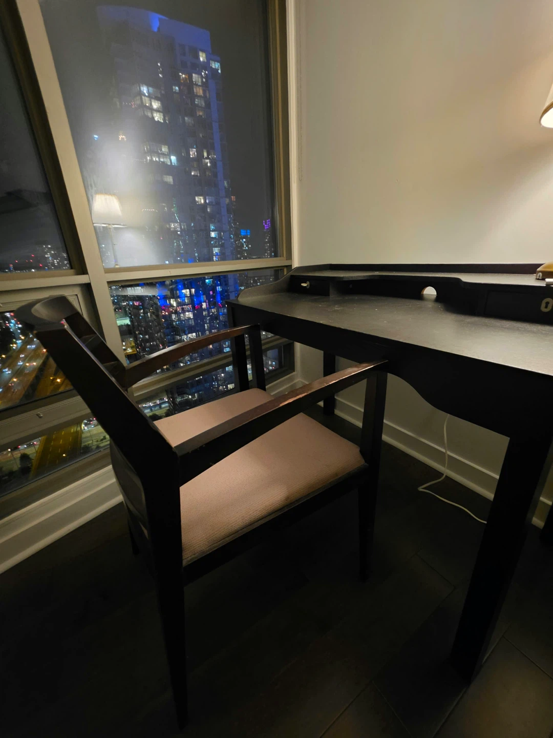 Dark Wood Desk and Chair - photo 2