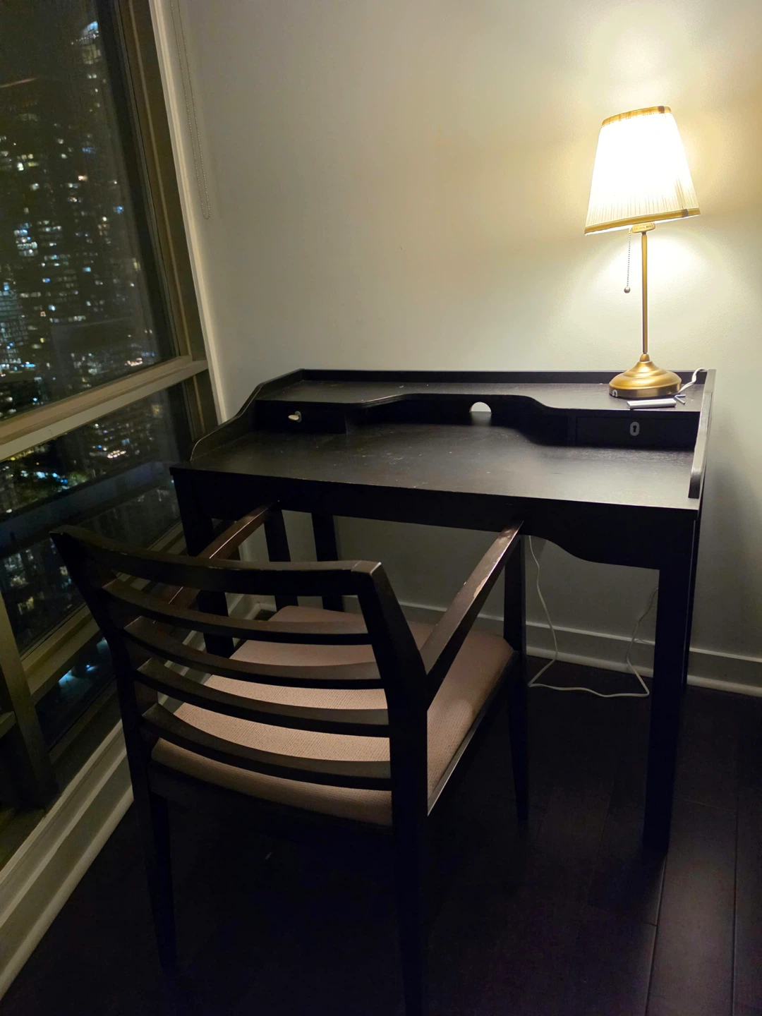Dark Wood Desk and Chair - photo 4