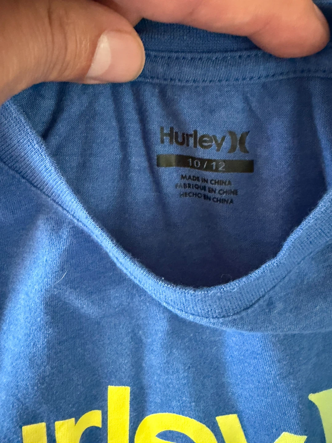 Hurley Kids Blue T-Shirt Size 10/12 - photo 3