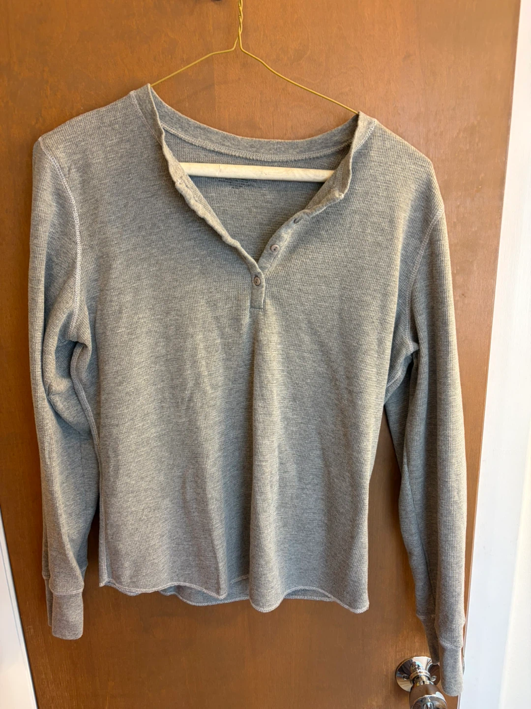 Warm Essentials Gray Henley Shirt