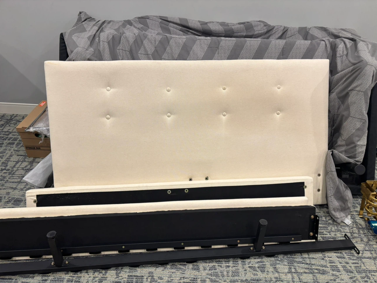 Queen Size Upholstered Bed Frame - photo 4