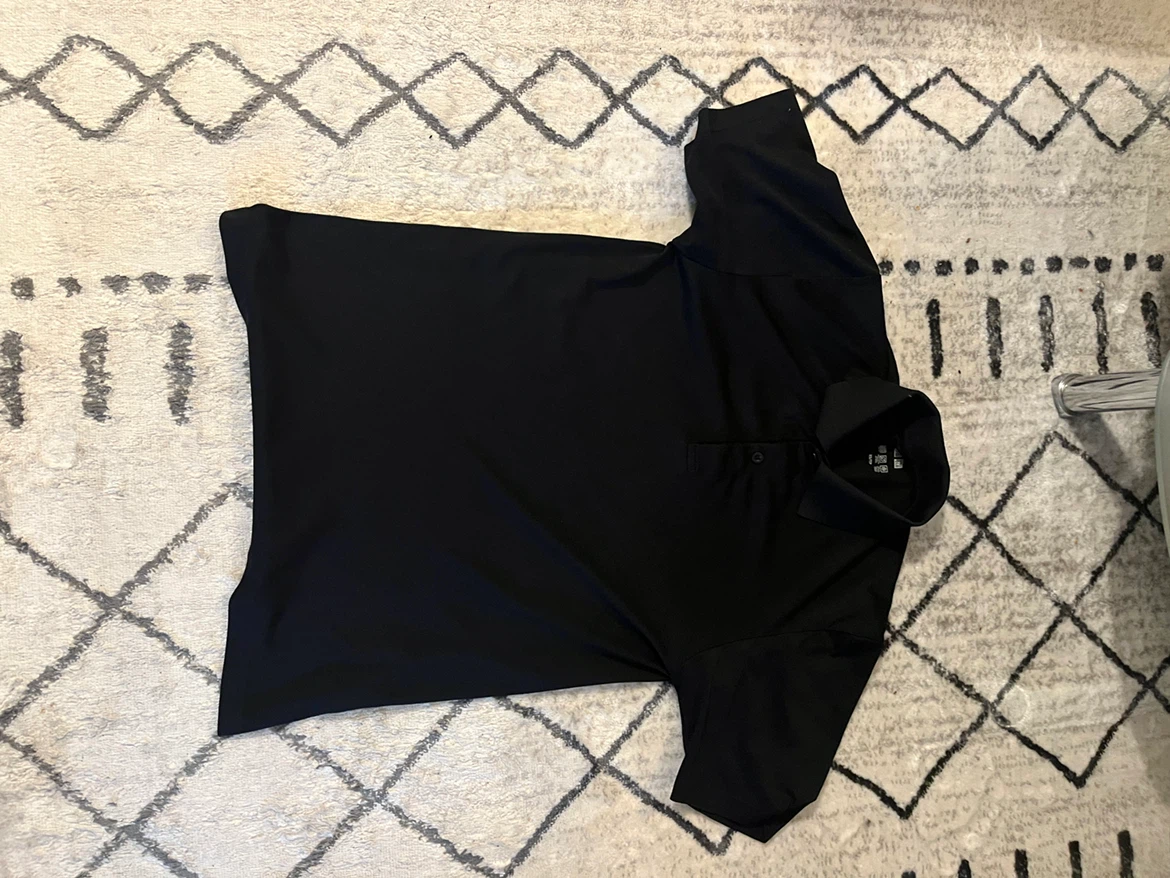 Uniqlo Black Jersey Polo Shirt - XS