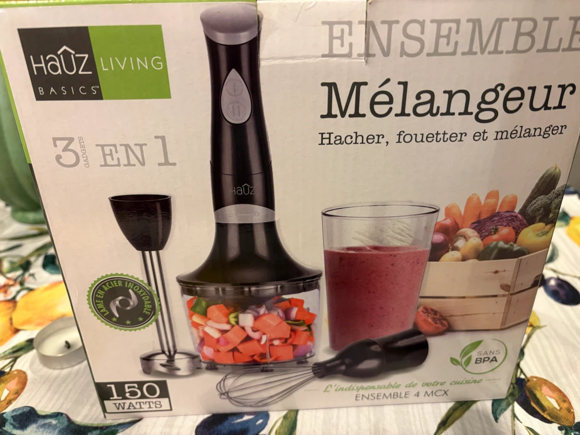 Hauz Living 3-in-1 Hand Blender Set
