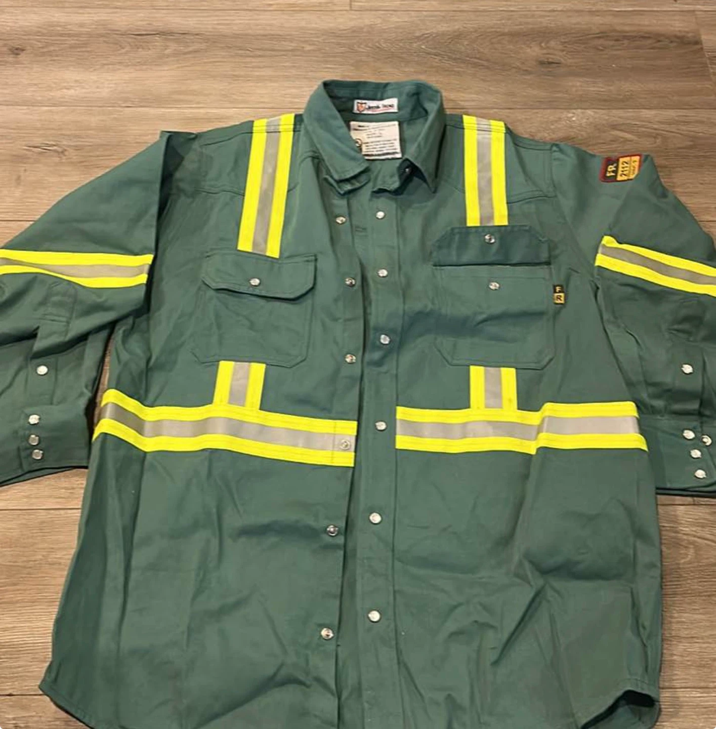 Men’s Large Just In Trend Flame Resistant Hi Vis Shirt