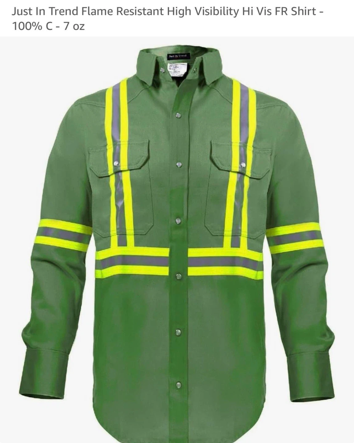 Men’s Large Just In Trend Flame Resistant Hi Vis Shirt - photo 2