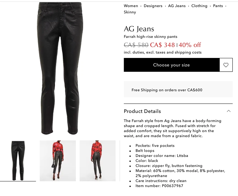 AG Farrah Skinny Ankle Jean 28 - photo 3