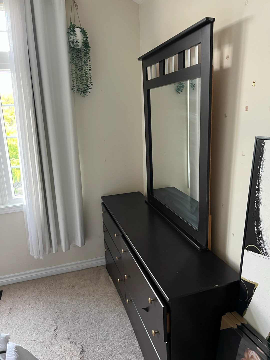 Dark Brown Dresser with Matching Mirror - photo 2